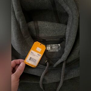 Carhartt Dark Gray Hoodie with Neon Accents